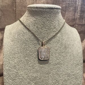 Austrian Crystal Pendant Necklace 18”